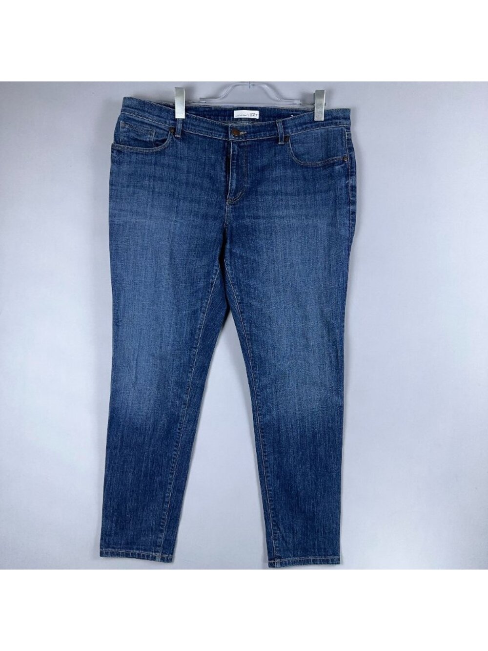 Ann Taylor LOFT Jeans Size 14 Skinny High Rise Blue Medium Wash